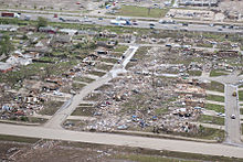 Aerial View of Tornado Damage